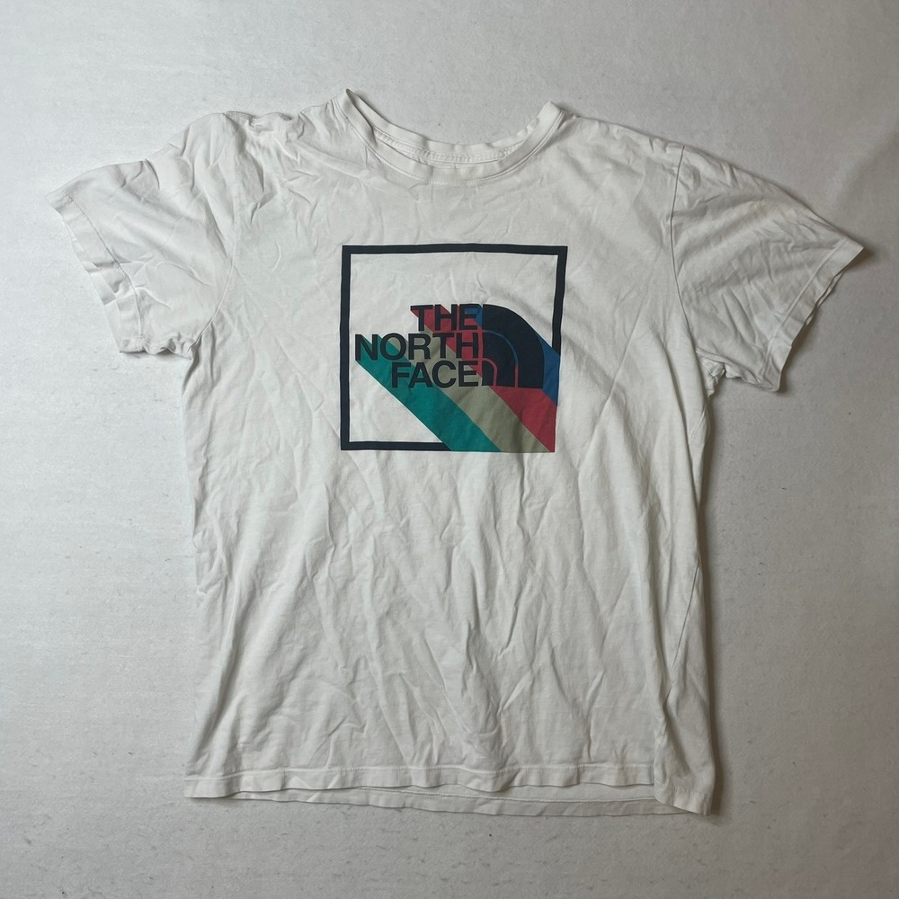 The North Face Mens White Graphic Logo T Shirt Tee Mens Size‎ Large